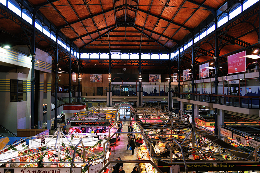 photo de l'intérieur du marché des Halles de Troyes